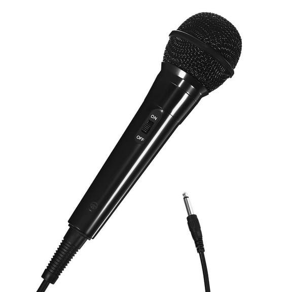 LOLIPPYY Karaoke Singing Handheld Microphone Black Plastic Voice Recognition Speeches 1 Set