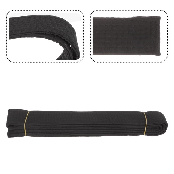 LOLIPPYY Black Karate Taekwondo Training Equipment for Women, Hemp Material, Indoor Use, 1 Piece