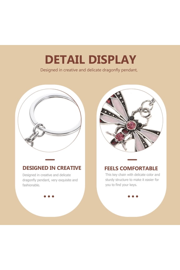 Dragonfly Keychain for Car Keys, 1 Piece Zinc Alloy Keyring, Unique for Friends and Family