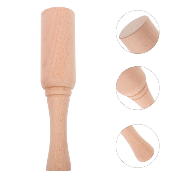 LOLIPPYY Khaki Beech Hand Hammer for Home Use MultiPurpose Wooden Hammer Compact Size 11.5 x 2.5 Inches