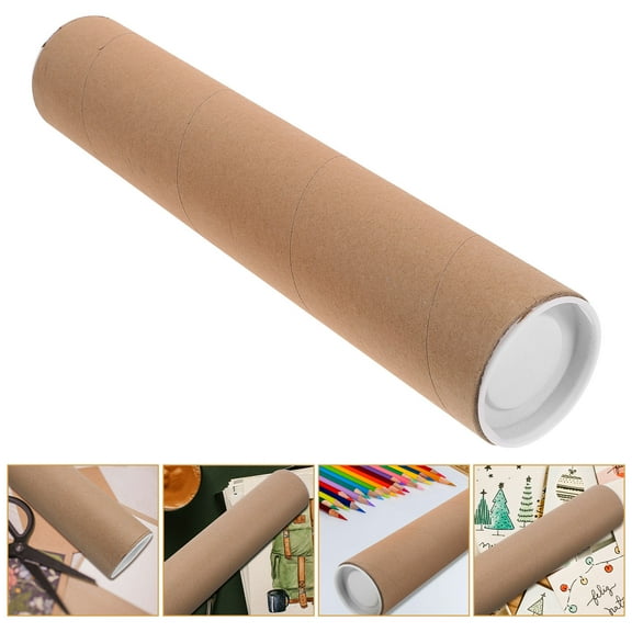 LOLIPPYY Khaki Kraft Paper Tube for Blueprint Storage and Painting Poster Rolls DIY Craft Projects