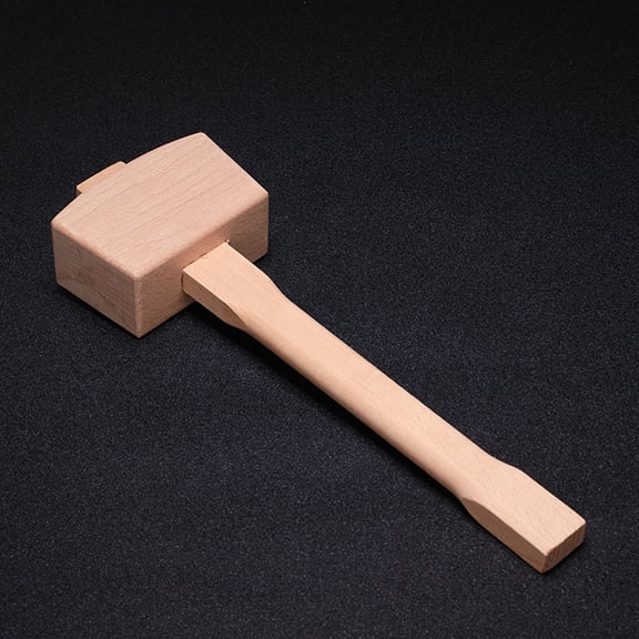 LOLIPPYY Khaki Wooden Hammer for Woodworking, Craft Tool, Lightweight Hand Tool, Easy Grip for Home Projects