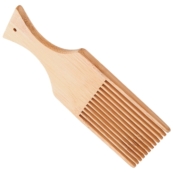 LOLIPPYY Khaki Wooden Wide Tooth Comb Small Lightweight Hair Styling Comb for Home and Travel