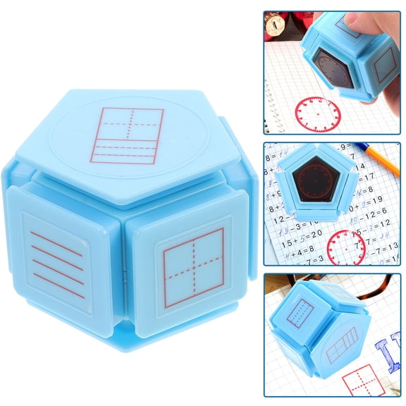 LOLIPPYY Kids Handwriting Line Stamp for DIY Crafts Blue ABS Material Safe and Convenient Size 7in1