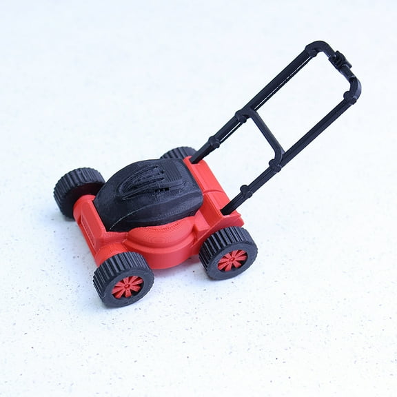 LOLIPPYY Kids Lawn Mower Toy: Miniature Garden Accessory Realistic Push Lawn Mower For Dollhouse Scenes - Dollhouse Decorative Tiny Prop
