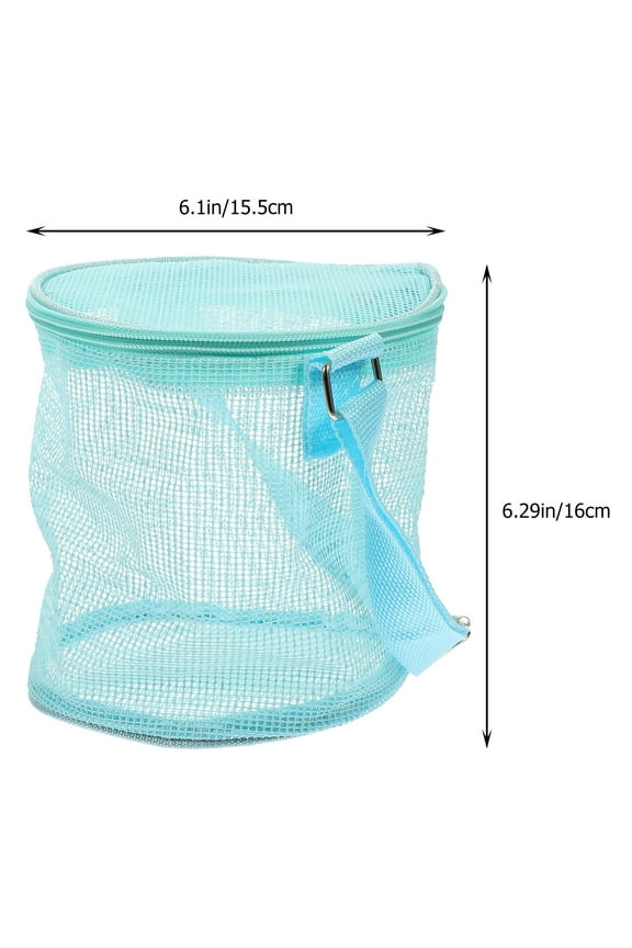 Kids Seashell Bag 1Piece Mesh Beach Bag for Toys Lightweight and Folding for Beach Trips