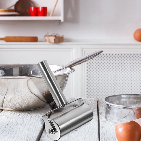 LOLIPPYY Kitchen Baking Roller Stainless Steel with Practical T Shape Design for Dough