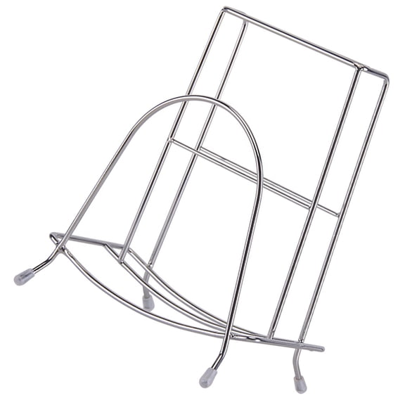 LOLIPPYY Kitchen Chopping Board Stand Silver Stainless Steel Space-saving Rack 1Set