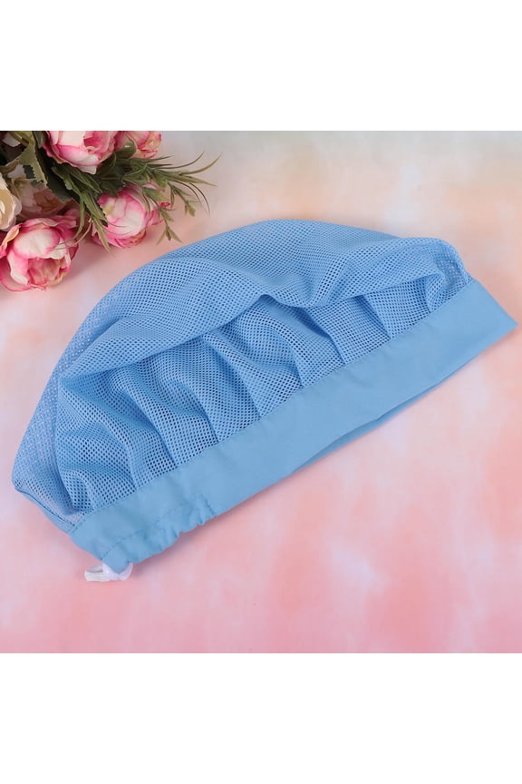 Chef Hat for Cooking Kitchen Use with Breathable Mesh, Adjustable Chef Cap, Sky , 1 Piece