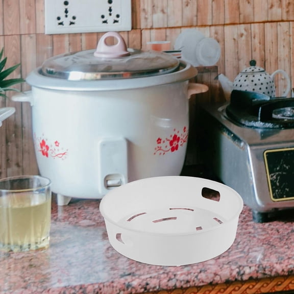 LOLIPPYY Kitchen Food Steamer Basket White Stackable Insert Pan for Vegetables Seafood and Dim Sum Cooking