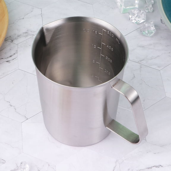 LOLIPPYY Stainless Steel Kitchen Measuring Cups Set with Clear Markings for Accurate Home Baking and Cooking, 1 Set