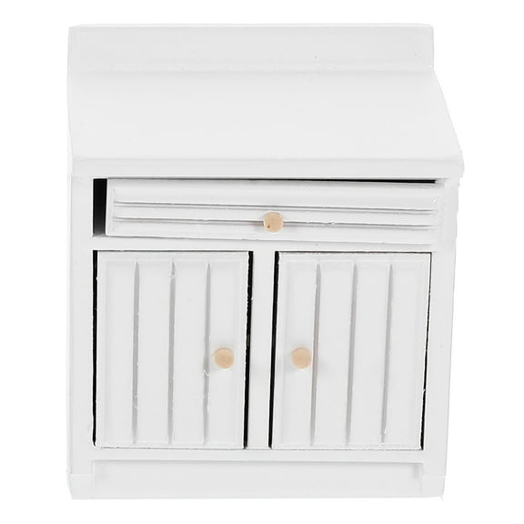 LOLIPPYY Kitchen Table Model Wooden Mini Cabinet Scene Model 1Pack