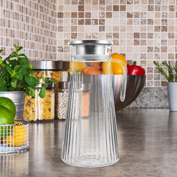 LOLIPPYY Kitchen Water Pitcher For Bar Use Acrylic Grey 1Pack
