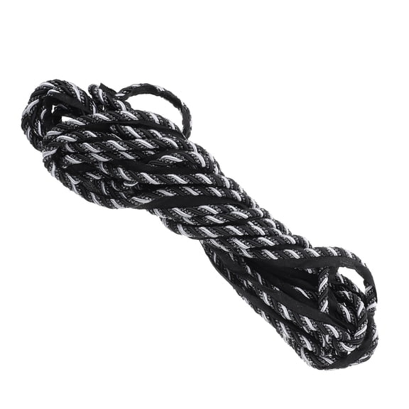 LOLIPPYY Decorative Knot Rope Sofa Cushion in Black, 1 Piece with Four-Strand Design for Home Decoration