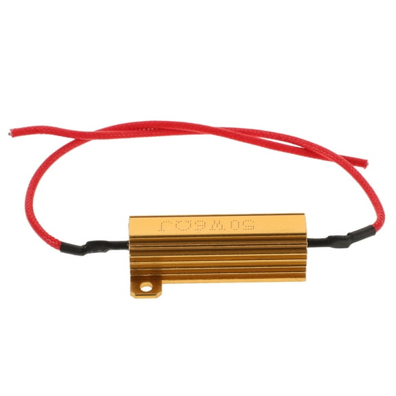 LOLIPPYY LED Load Resistor for Car Use Aluminum Design Ensures Stable Turn Signal Performance Golden 2Pack