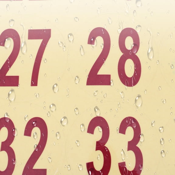 LOLIPPYY LOLIPPYY Red Waterproof Number Pasters PVC Stickers for Garden Flower Pot and Clothes