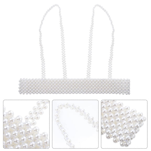 LOLIPPYY Ladies White Body Sling with Elegant Imitation Pearls for Stylish Wear