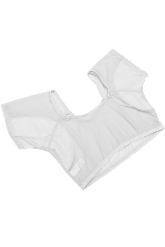 Ladies White Sweat Proof Vest for Jogging Yoga and Sports with Breathable Mesh Fabric