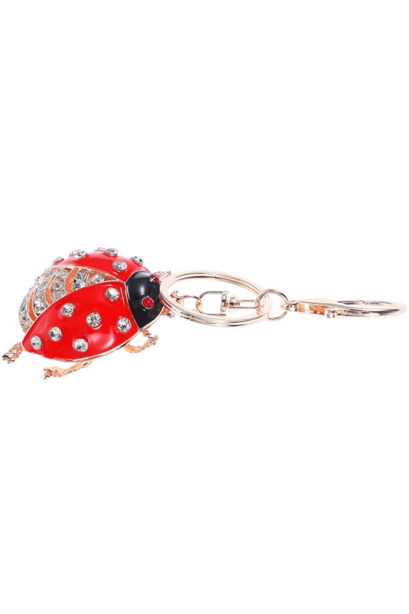 Ladybug Alloy Keychain Metal Pendant for Decoration, Stylish Lightweight Red Key Accessory, 2.5cm Size
