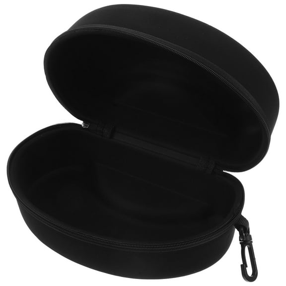 LOLIPPYY Large Black Protective Snow Goggle Case Hard Shell for Ski Swimming and Cycling Eyewear