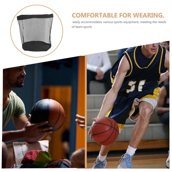 LOLIPPYY Large Black Softball Bat Bag with Durable Mesh and Drawstring Closure for Sports Equipment