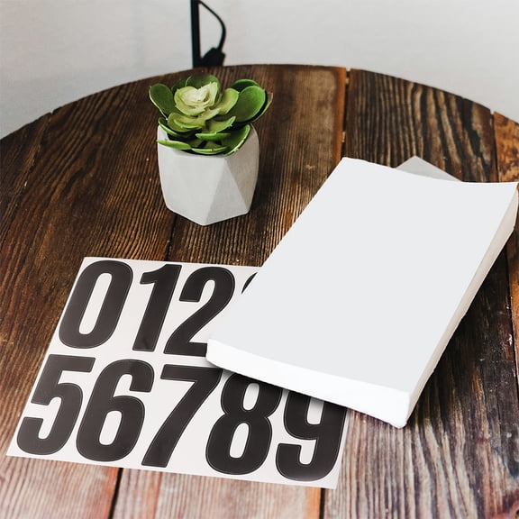 LOLIPPYY Large Black Weatherproof Number Stickers Vinyl Adhesive for Mailbox Address and Vehicle Use