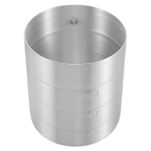 LOLIPPYY Large Capacity Aluminum Beaker Measuring Cup with Rim for Laboratory and Home Use