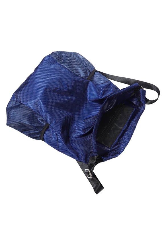 Large Capacity Drawstring Backpack in Dark Blue Lightweight Cotton for Sports and Daily Storage