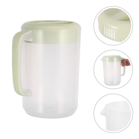 LOLIPPYY Large Capacity Plastic Water Pitcher with Spout and Dustproof Lid