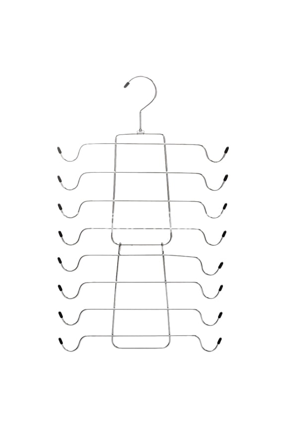 Large Capacity Silver Stainless Steel Bra Organizer for Closet with 8Layer Design and Rotatable Feature