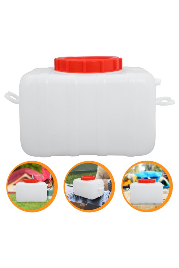 Large Capacity White Plastic Water Tank with Valve Space Saving Horizontal Design