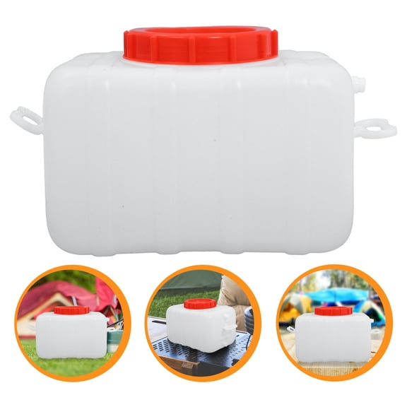 LOLIPPYY Large Capacity White Plastic Water Tank with Valve Space Saving Horizontal Design