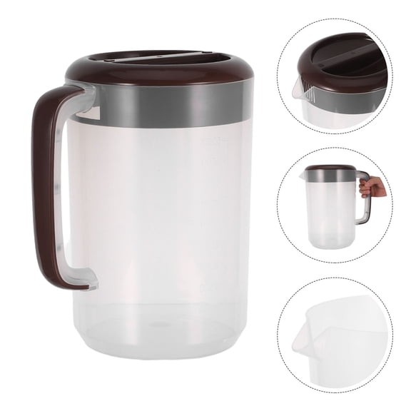 LOLIPPYY Large Coffee Plastic Water Jug with Lid for Home Use Accurate Measurement Scale