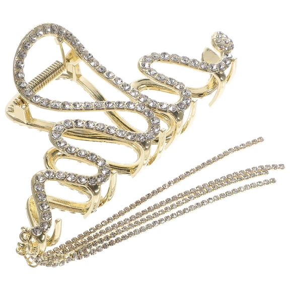 LOLIPPYY Simple Design Golden Snake Hair Clip Hair Styling Tool for Women 1Pcs