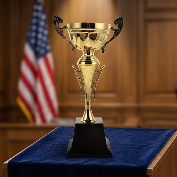 LOLIPPYY Elegant Golden Metal Trophy Cup for Sports and Event Decorations
