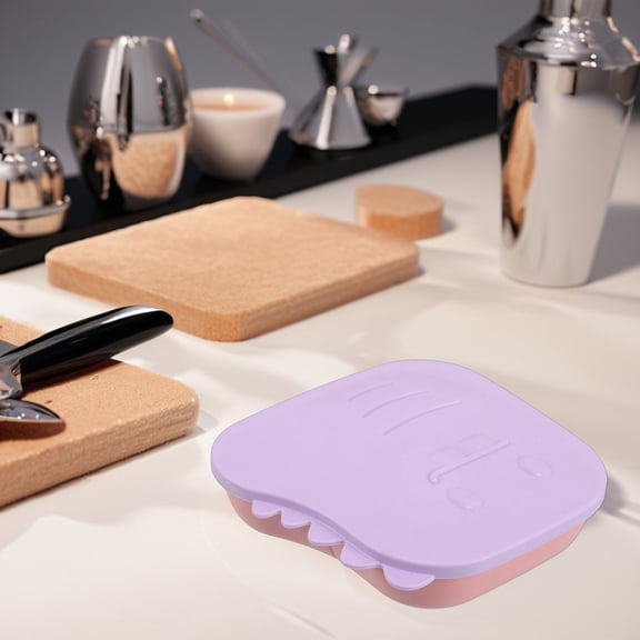 LOLIPPYY Lavender Animal-Shaped Reusable Plate with Lid and Base for Easy and Convenient Dining