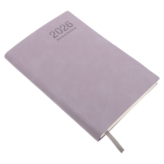 LOLIPPYY 2026 Lavender Daily Planner Notebook, Portable Agenda Organizer with Detailed Date Scheduling for Office and Personal Use
