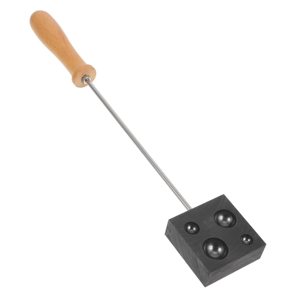 LOLIPPYY Lead Ingot Mold Half Sphere Design for Beginners Black Graphite and Wood 1Pack