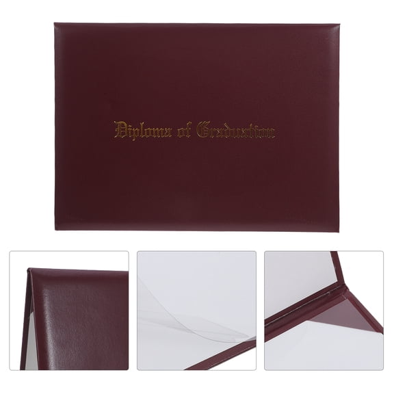 LOLIPPYY Leatherette Padded Diploma Cover Coffee for Certificate Holder Graduation Document Protector Folder