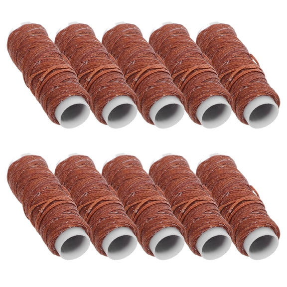 LOLIPPYY Waxed Leatherworking Thread Coffee Polyester for Crafting, Shoe Repair, Bookbinding, and Hand Sewing Projects