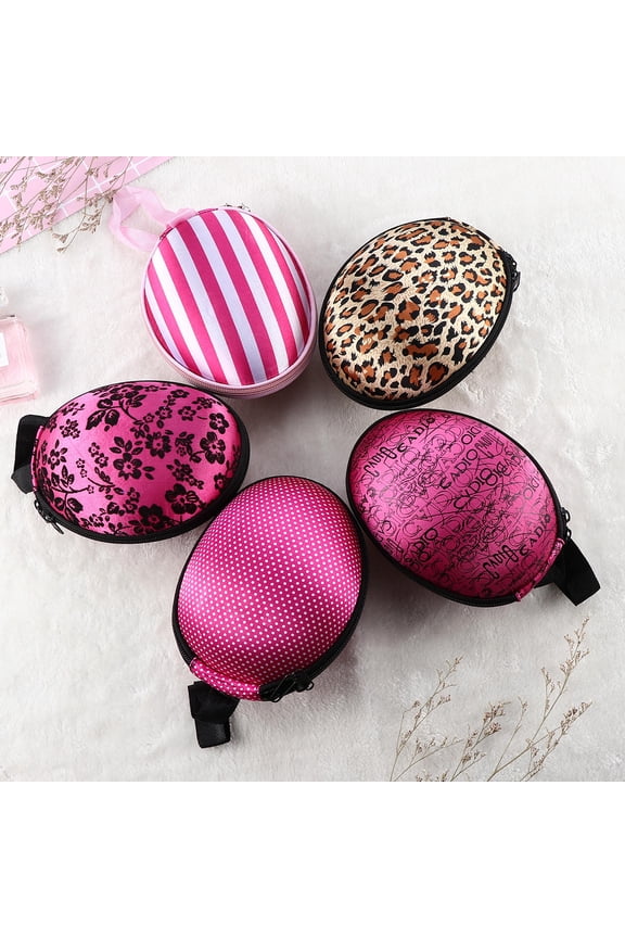 Leopard Bra Case Small Zippered Travel Case Soft Material for Bra Organization