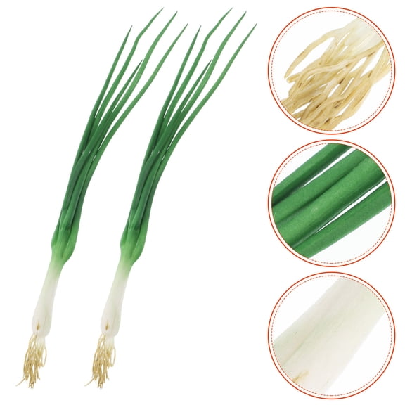 LOLIPPYY Lifelike Green Onion Decoration Artificial Vegetable Props for Kitchen and Home Decor 11 Inches