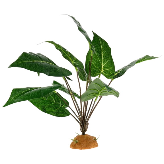 LOLIPPYY Lifelike Reptile Terrarium Plant for Amphibians with Natural Green Leaves