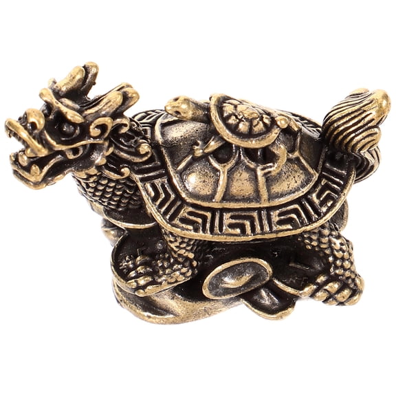 LOLIPPYY Retro Style Dragon Turtle Ornament - Lifelike Turtle Statue, 1 Set Decorative Figurine