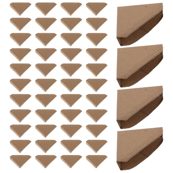 LOLIPPYY Light Brown Packaging Edge Protector Cardboard Corner Guards for Fragile Items and Art Displays