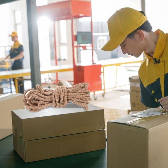 LOLIPPYY Light Brown Packing Rope with Antislip Texture and Heavy Load Strength for Truck Hauling