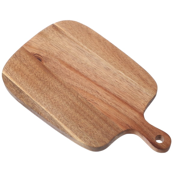 LOLIPPYY Light Brown Wood Cutting Board for Kitchen Multipurpose Serving and Meal Prep with Handle for Home Use