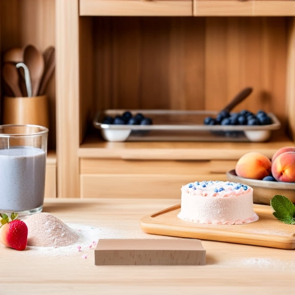 LOLIPPYY Light Brown Wood Rolling Pin Stand for Home Bakery Utensil Storage and Display