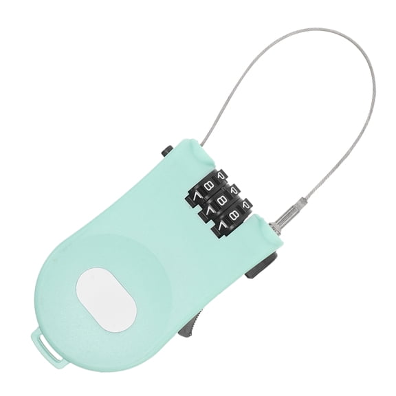 LOLIPPYY Light Green Adjustable Steel Cable Lock with Combination Password for Bike and Travel Security