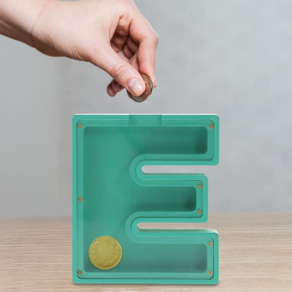 LOLIPPYY Light Green Alphabet Money Bank for Kids - Real Savings Box, 1 Set